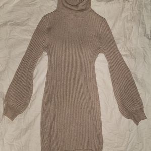 NWOT tan sweater dress